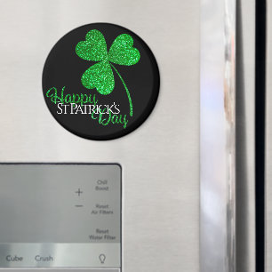 Aimant T-shirt Joyeux St Patrick Glitter Trèfle Vert