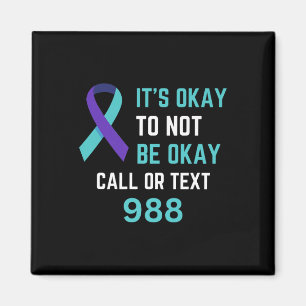 Aimant T-shirt Ligne D'assistance Prévention Suicide 988