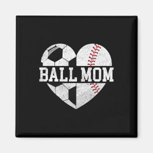 Aimant T-shirt Maman Cœur Drôle Vendre Maman de Football