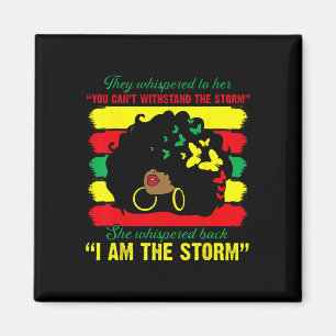Aimant T-shirt Mois de l'histoire des Noirs Femme africai