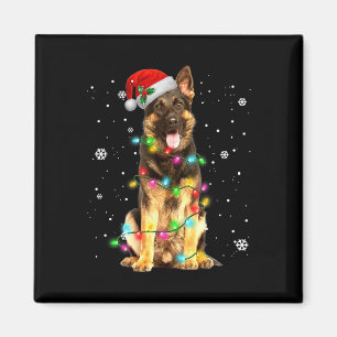 Aimant T-Shirt Noël Arbre Chien Berger Allemand Xmas