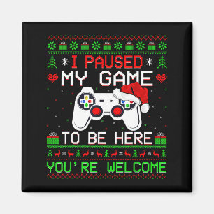 Aimant T-shirt Noël Jeux Vidéo Drôle de Sweat Ugly Gamer