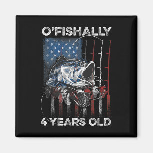 Aimant T-shirt Officiellement 4 Ans 4ème Anniversaire Pêc