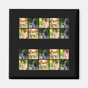 Aimant T-shirt personnalisé avec collage de photos et tex