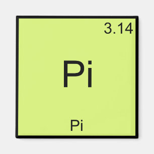 Aimant T-Shirt Pi - Élément de Math Drôle Chimie