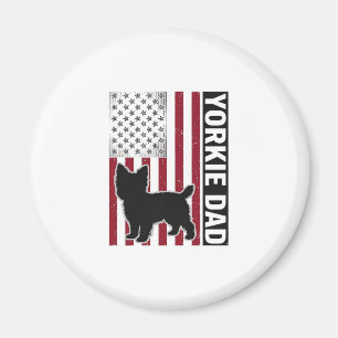 Aimant T-shirt pour chien avec gravure vintage patriotiqu