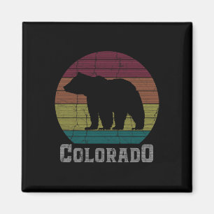 Aimant T-shirt rétro Colorado Rocky Mountains Ski Camping