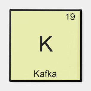 Aimant T-Shirt symbole d'élément de chimie drôle Kafka K