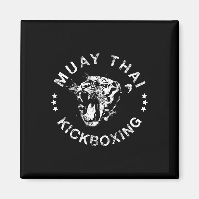 Aimant T Shirt Tiger Muay Thai Kickboxing  (Devant)