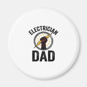 Aimant T-shirt vectoriel avec gravure vintage Papa électr