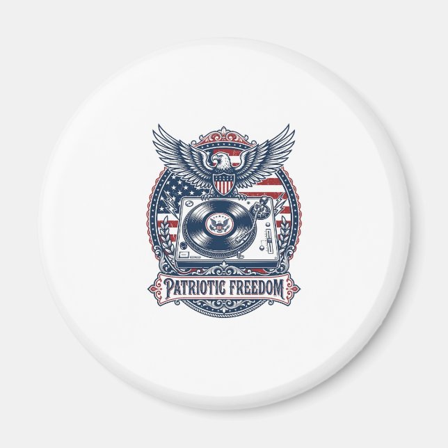 Aimant T-shirt vectoriel pour collectionneur de vinyles p (Devant)