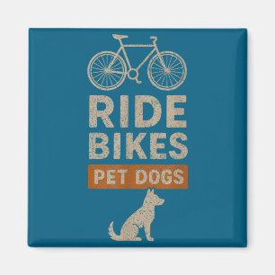 Aimant T-Shirt Vélo Chiens Amoureux