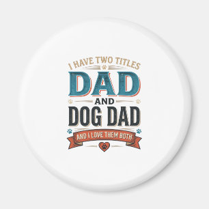 Aimant T-shirt vintage avec gravure Papa Chien Design_1
