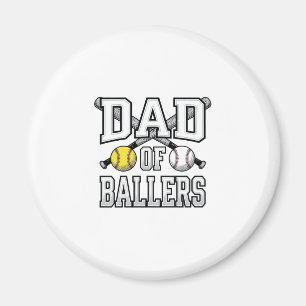 Aimant T-shirt vintage baseball softball pour papa de jou