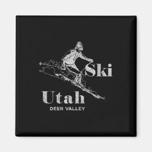 Aimant T-shirt vintage de ski Deer Valley Utah