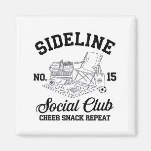 Aimant T-shirt Women Sideline Social Club Soccer Mom Game