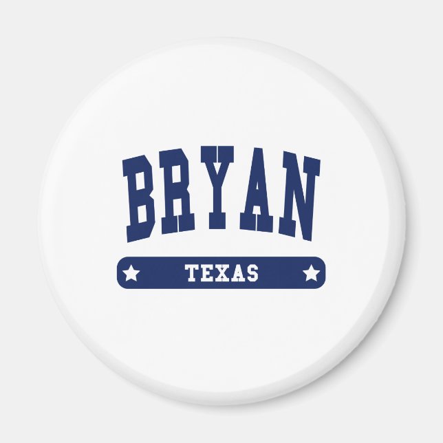 Aimant T-shirts Bryan Texas College Style (Devant)