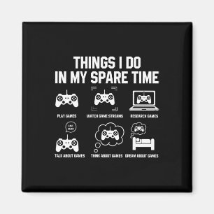 Aimant T-shirts de choses que je fais pendant mon temps l