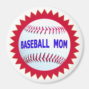 Aimant T-shirts de maman de base-ball et produits uniques
