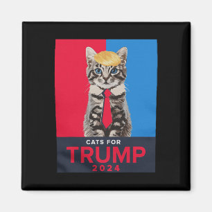Aimant T-shirts drôles Chats pour Trump 2024 pour Vance T