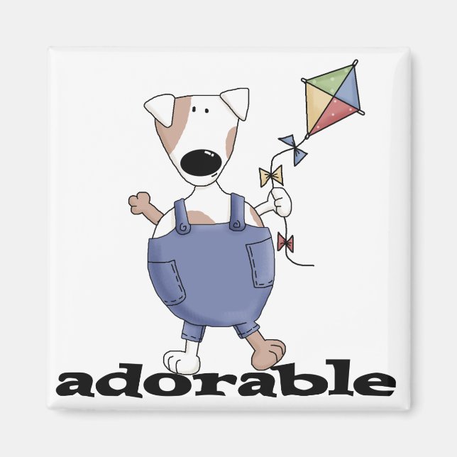 Aimant T-shirts et cadeaux adorables de chien (Devant)