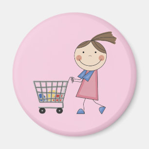 Aimant T-shirts et cadeaux d'achats de fille