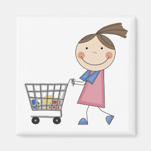 Aimant T-shirts et cadeaux d'achats de fille