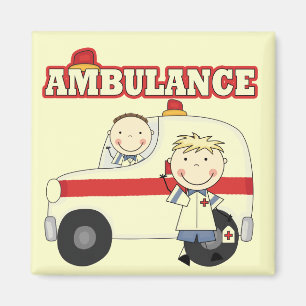Aimant T-shirts et cadeaux d'ambulance