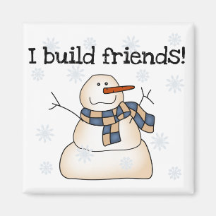 Aimant T-shirts et cadeaux d'amis de neige de bâtiment