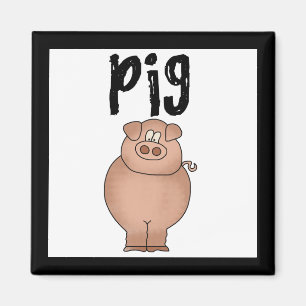 Aimant T-shirts et cadeaux d'animal de ferme de porc