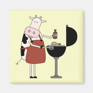 Aimant T-shirts et cadeaux de barbecue de vache