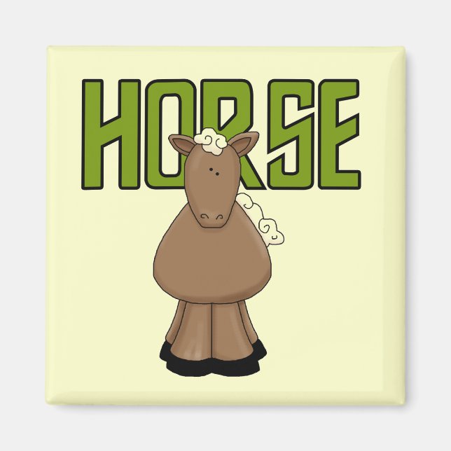 Aimant T-shirts et cadeaux de cheval (Devant)