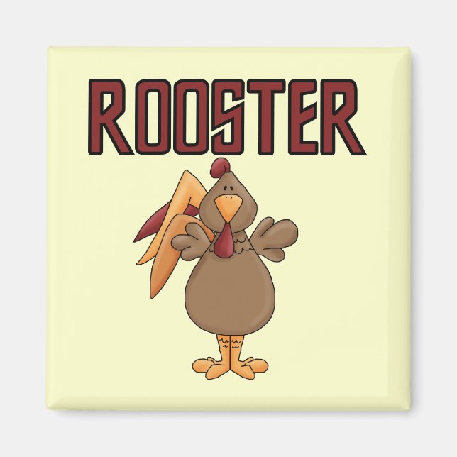 Aimant T-shirts et cadeaux de coq (Devant)