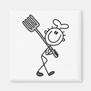 Aimant T-shirts et cadeaux de cuisinier bonhomme allumett