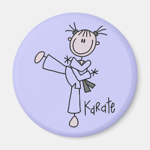 Aimant T-shirts et cadeaux de fille de karaté