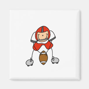 Aimant T-shirts et Cadeaux de Footballeur Rouge