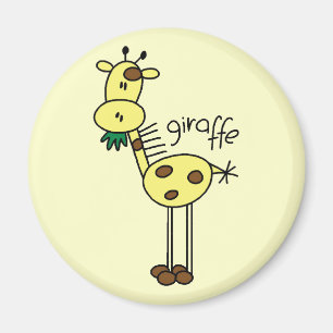 Aimant T-shirts et cadeaux de girafe en bonhomme allumett