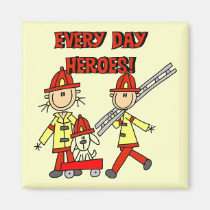 Aimant T-shirts et cadeaux de héros pompiers