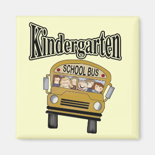 Aimant T-shirts et cadeaux de jardin d'enfants d'autobus
