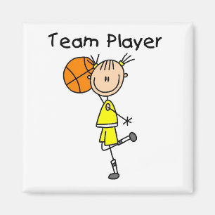 Aimant T-shirts et cadeaux de joueur d'équipe de B-Ball
