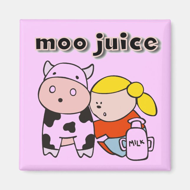 Aimant T-shirts et cadeaux de jus de MOO (Devant)