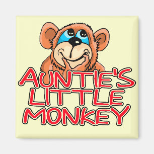 Aimant T-shirts et cadeaux de la petite singe de la tante