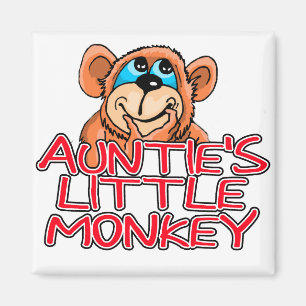 Aimant T-shirts et cadeaux de la petite singe de la tante