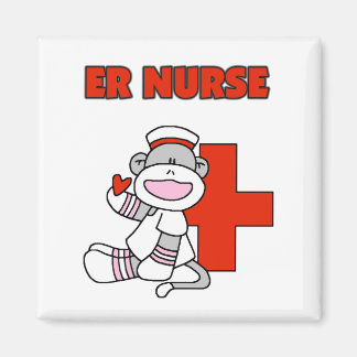 Aimant T-shirts et cadeaux de l'infirmière de singe de ch