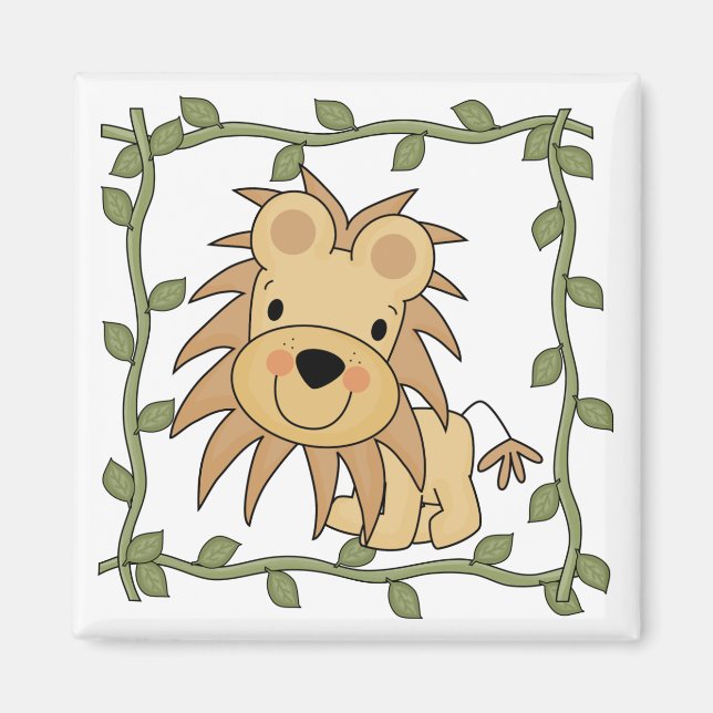 Aimant T-shirts et cadeaux de lion de bébé (Devant)