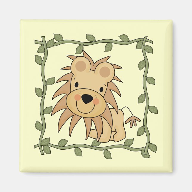 Aimant T-shirts et cadeaux de lion de bébé (Devant)
