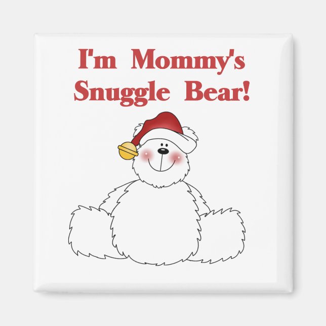 Aimant T-shirts et cadeaux de maman's Snuggle Bear (Devant)