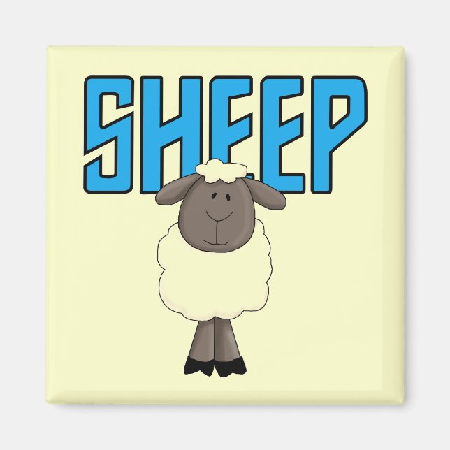 Aimant T-shirts et cadeaux de moutons (Devant)