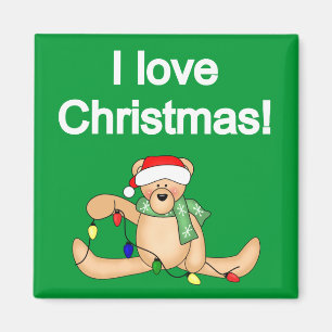 Aimant T-shirts et cadeaux de Noël d'amour de l'ours de