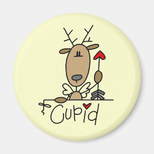 Aimant T-shirts et cadeaux de Noël de renne de cupidon